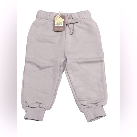 2 for $14 - Toddler organic cotton sweatpants colour Iris size 12-18M - Picture 1 of 2
